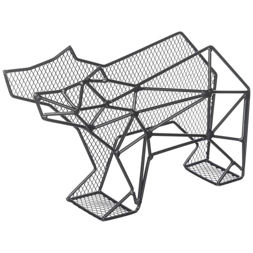 Letter organizer, standing or wall-mounted, BEAR, 25 x 7,7 x H 15,6 cm, black in the group Storage / Hallway storage / Hooks and hangers at SmartaSaker.se (40870)