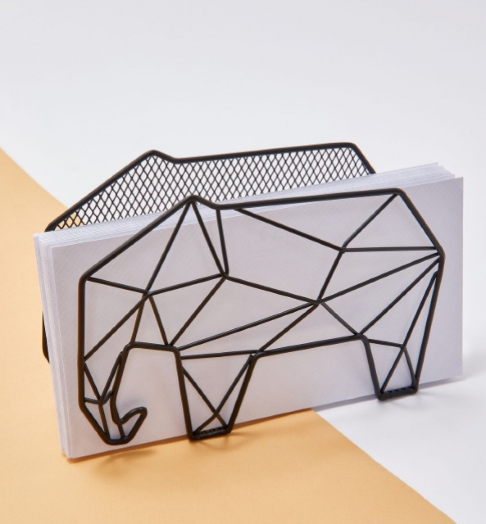 Letter organizer, ELEPHANT, standing or wall-mounted, 20 x 9 x H 15 cm, Black in the group Storage / Hallway storage / Hooks and hangers at SmartaSaker.se (40871)