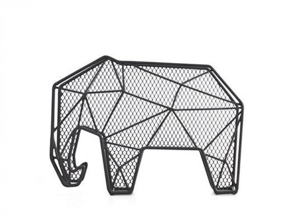 Letter organizer, ELEPHANT, standing or wall-mounted, 20 x 9 x H 15 cm, Black in the group Storage / Hallway storage / Hooks and hangers at SmartaSaker.se (40871)