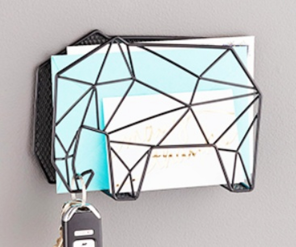 Letter organizer, ELEPHANT, standing or wall-mounted, 20 x 9 x H 15 cm, Black in the group Storage / Hallway storage / Hooks and hangers at SmartaSaker.se (40871)