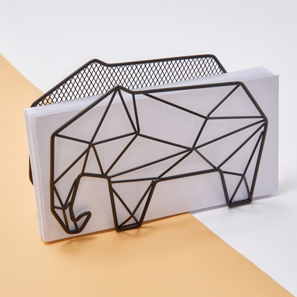 Letter organizer, ELEPHANT, standing or wall-mounted, 20 x 9 x H 15 cm, Black in the group Storage / Hallway storage / Hooks and hangers at SmartaSaker.se (40871)