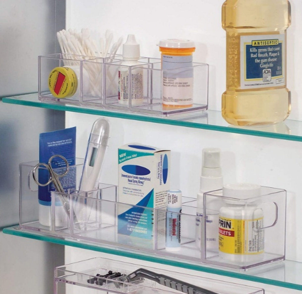 Storage Box with 7 compartments, MEDICINE ORGANIZER, 17,8 x 7,6X H5 cm, Clear in the group Storage / Bathroom storage at SmartaSaker.se (40872)