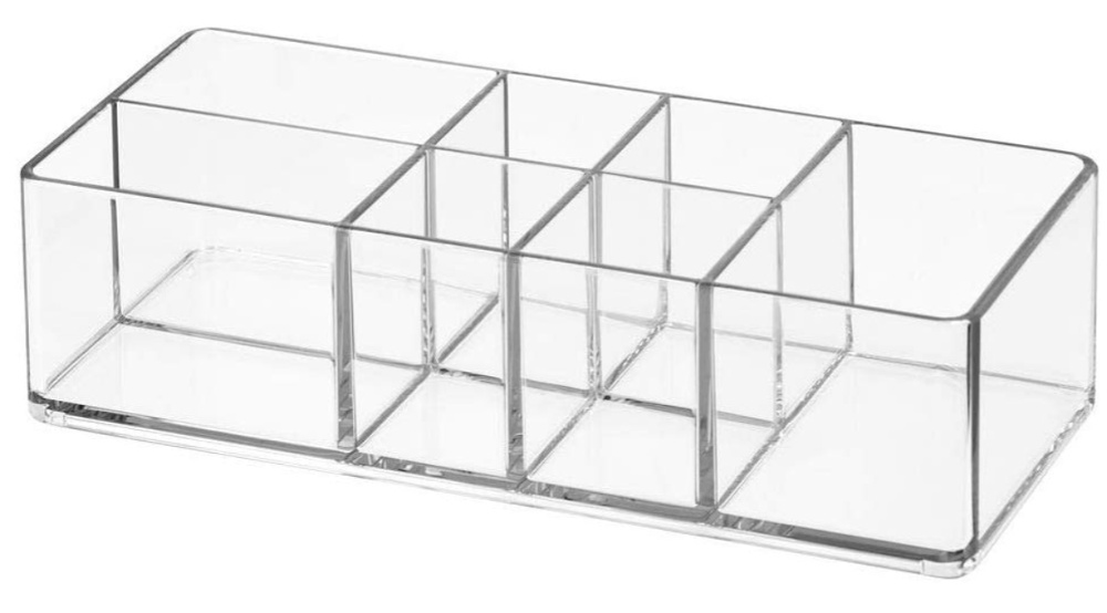 Storage Box with 7 compartments, MEDICINE ORGANIZER, 17,8 x 7,6X H5 cm, Clear in the group Storage / Bathroom storage at SmartaSaker.se (40872)