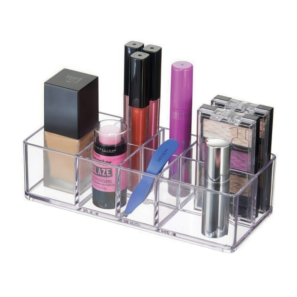 Storage Box with 7 compartments, MEDICINE ORGANIZER, 17,8 x 7,6X H5 cm, Clear in the group Storage / Bathroom storage at SmartaSaker.se (40872)