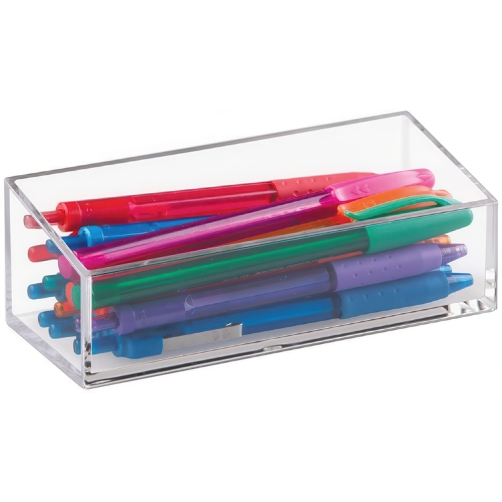 Storage Box, COUNTER TOP ORGANISER, 15 x 6 x H 5 cm, Clear in the group Storage / Bathroom storage / Makeup storage at SmartaSaker.se (40874)