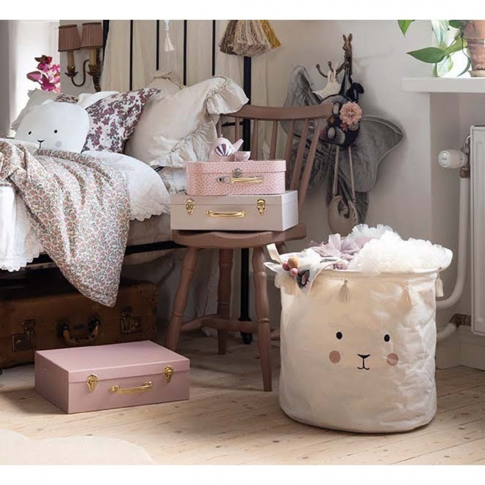 Storage Bag with tassels, BUNNY, JaBaDaBaDo, Ø 40 x H 40 cm, White in the group Storage / Laundry and care / Laundry baskets at SmartaSaker.se (40880)