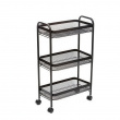 Storage trolley in metal, MAYAJ TROLLEY, 46,5 x 26,5 x H 79 cm, Black Storage trolley in metal, MAYAJ TROLLEY, 46,5 x 26,5 x H 79 cm, Black