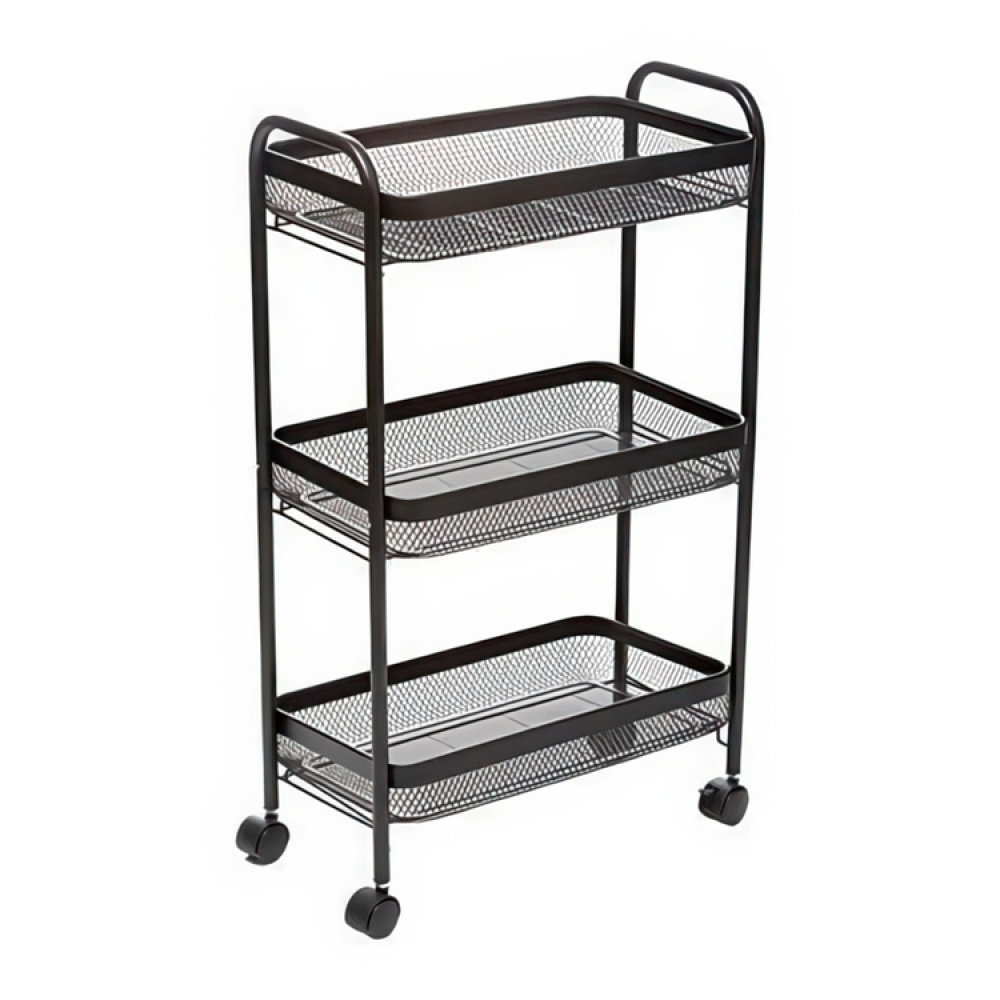 Storage trolley in metal, MAYAJ TROLLEY, 46,5 x 26,5 x H 79 cm, Black in the group Storage at SmartaSaker.se (40883)