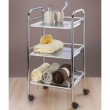 Storage trolley on wheels, EXCLUSIV HOUSHOLD WAGON, 41 x 32 x H 75 cm, Chrome Storage trolley on wheels, EXCLUSIV HOUSHOLD WAGON, 41 x 32 x H 75 cm, Chrome