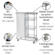 Storage trolley with bag, SLIM SAMMELWAGEN, 58 x 20 x H 80 cm, Silver Grey Storage trolley with bag, SLIM SAMMELWAGEN, 58 x 20 x H 80 cm, Silver Grey