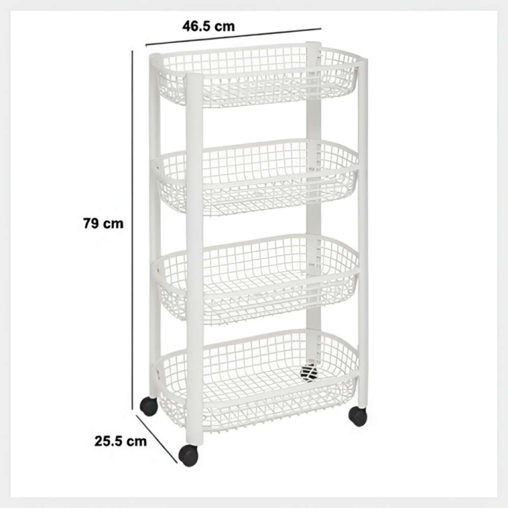 Storage trolley, 4 TIERS TROLLEY, 46,5 x 25,5 x H 79 cm in the group Storage / Bathroom storage at SmartaSaker.se (40886)