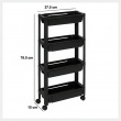 Storage trolley, 4 TIERS EXTEND TROLLEY, 37,5~60 x 15 x H 78,5 cm