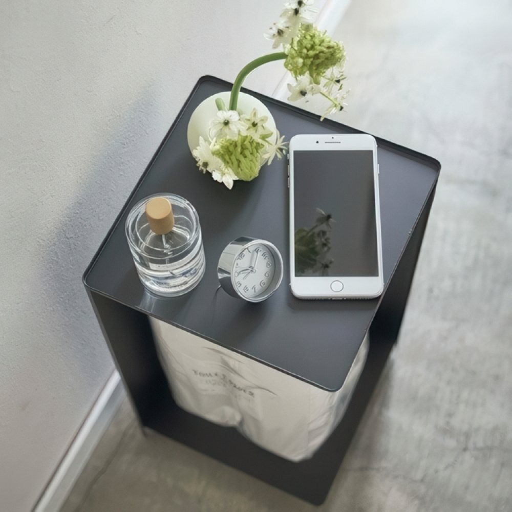 Storage trolley, TOWER ROLLING ORGANISER, 24 x 24 x H 44 cm, Black in the group Storage / Kitchen storage at SmartaSaker.se (40888)