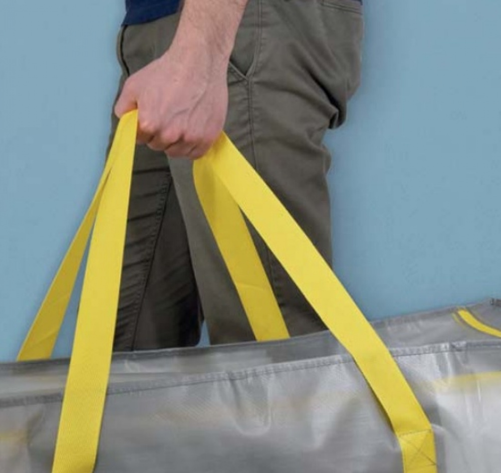 Multipurpose bag, 120 L TAURUS SUPER TOUGH XL, 90 x 45 x H 30 cm, Silver grey / Yellow in the group Storage / Storage room and garage / Storage bags at SmartaSaker.se (40893)