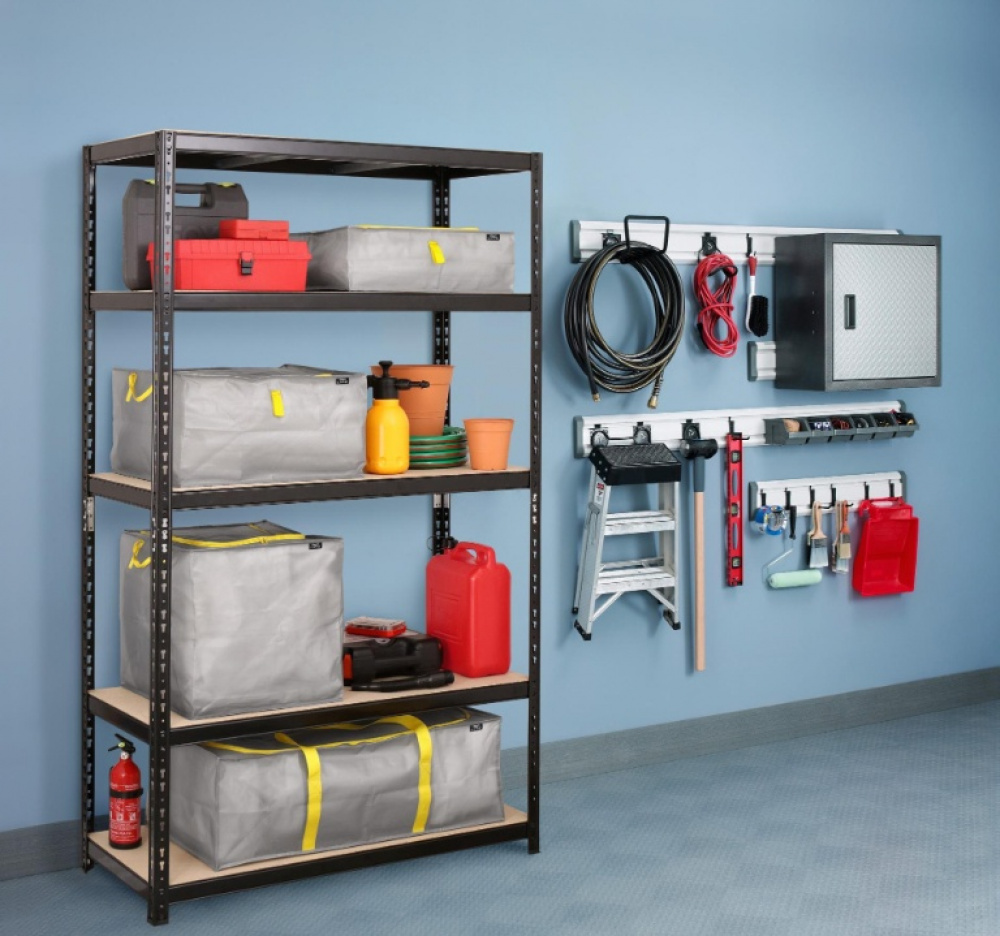 Multipurpose bag, 120 L TAURUS SUPER TOUGH XL, 90 x 45 x H 30 cm, Silver grey / Yellow in the group Storage / Storage room and garage / Storage bags at SmartaSaker.se (40893)