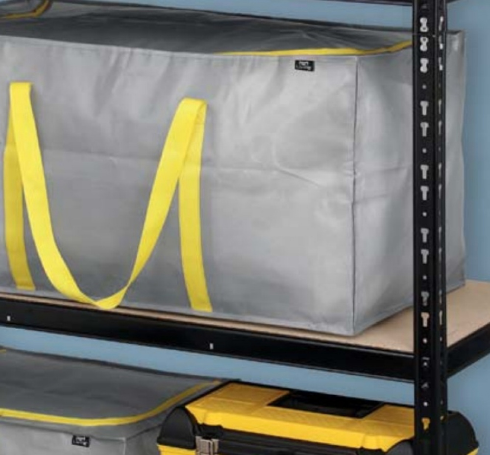 Multipurpose bag, 180 L TAURUS SUPER TOUGH XXL, 90 x 45 x H 45 cm, Silver grey / Yellow in the group Storage / Storage room and garage / Storage bags at SmartaSaker.se (40894)