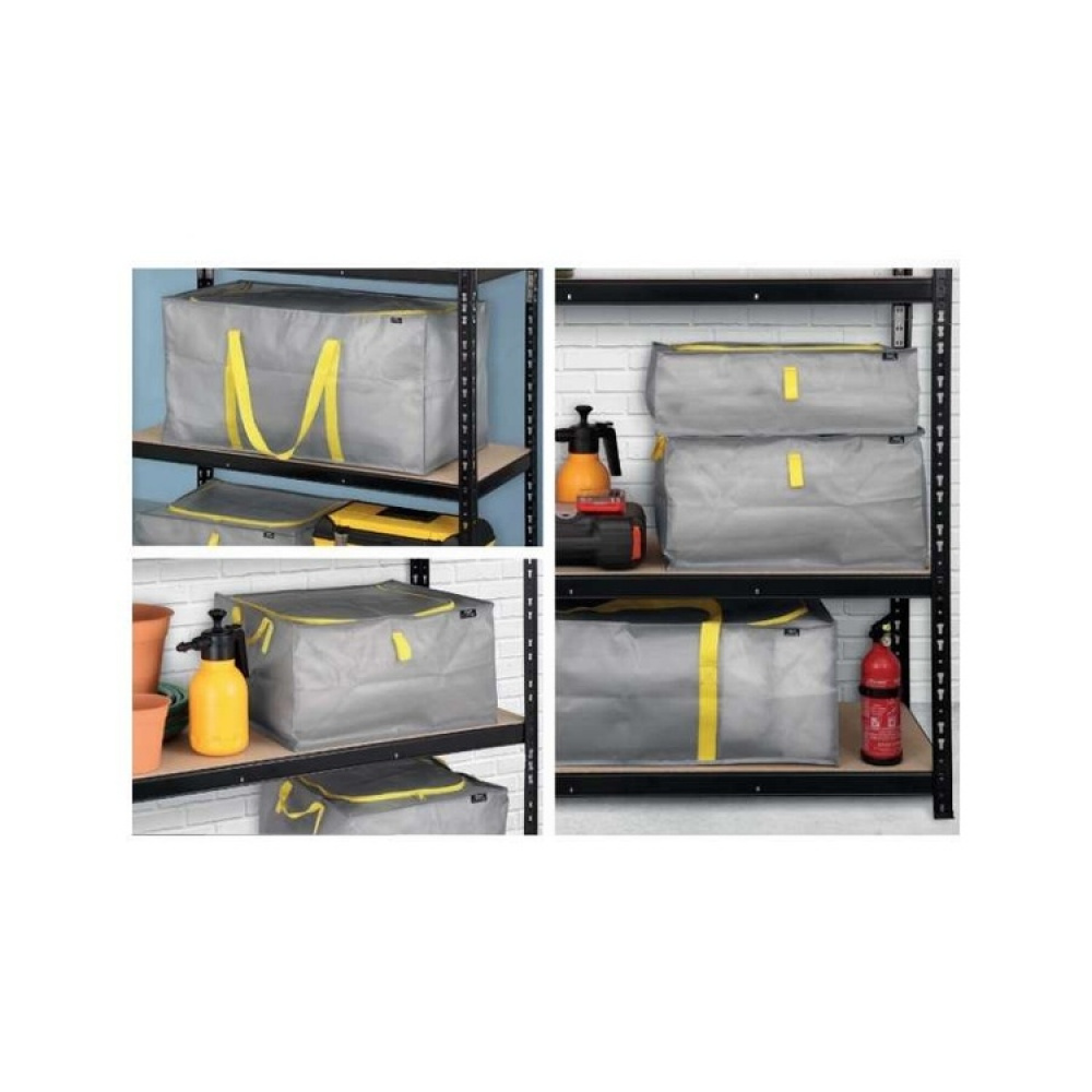 Multipurpose bag, 180 L TAURUS SUPER TOUGH XXL, 90 x 45 x H 45 cm, Silver grey / Yellow in the group Storage / Storage room and garage / Storage bags at SmartaSaker.se (40894)