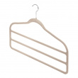 Hangers for pants, 3 Tier, Set of 2, VELVET ANTI-SLIP, 45 cm