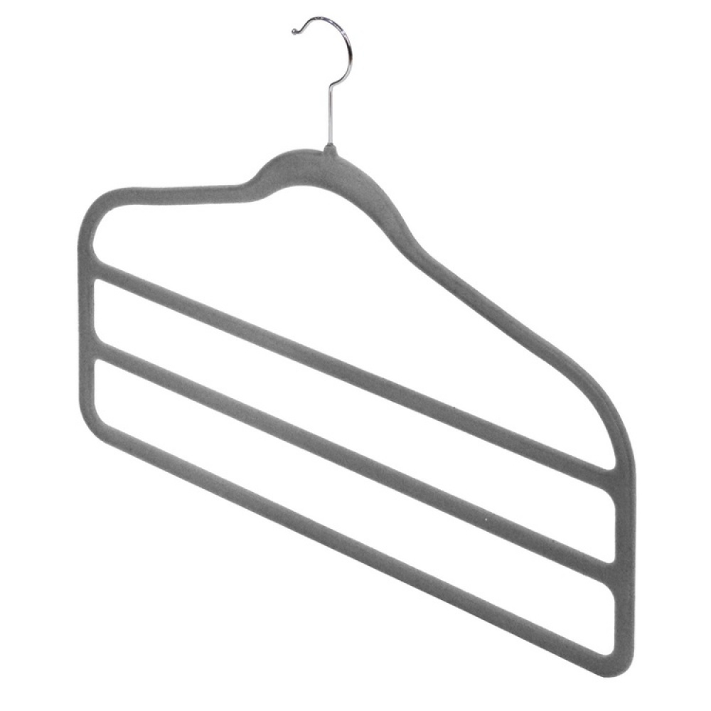 Hangers for pants, 3 Tier, Set of 2, VELVET ANTI-SLIP, 45 cm in the group Storage / Wardrobe storage / Hangers and hooks at SmartaSaker.se (40898)