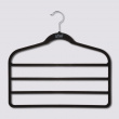Hangers for pants, 4 Tier, Set of 2, VELVET PANT HANGERS, 45 cm, Black Hangers for pants, 4 Tier, Set of 2, VELVET PANT HANGERS, 45 cm, Black
