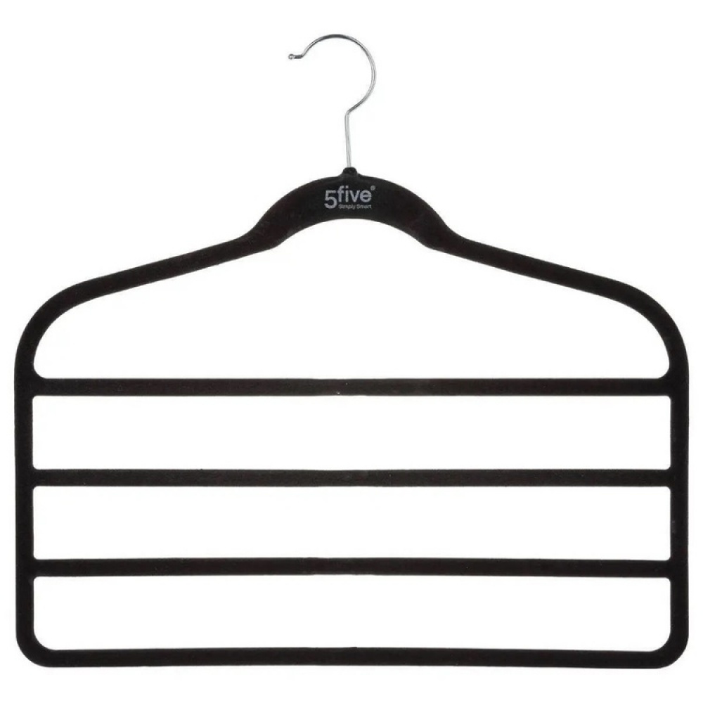 Hangers for pants, 4 Tier, Set of 2, VELVET PANT HANGERS, 45 cm, Black in the group Storage / Wardrobe storage / Hangers and hooks at SmartaSaker.se (40899)