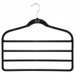 Hangers for pants, 4 Tier, Set of 2, VELVET PANT HANGERS, 45 cm, Black Hangers for pants, 4 Tier, Set of 2, VELVET PANT HANGERS, 45 cm, Black