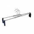 Hangers for Trousers, Set of 2, BLUE STRETCHER, Silver / Blue Hangers for Trousers, Set of 2, BLUE STRETCHER, Silver / Blue