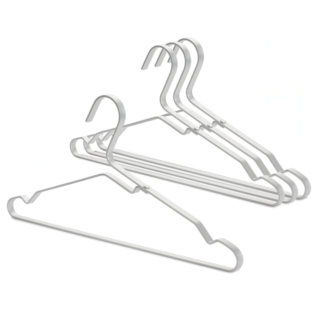 Aluminium Hangers, Set of 4, BRABANTIA NO STRETCH, 42 cm in the group Storage / Wardrobe storage / Hangers and hooks at SmartaSaker.se (40905)