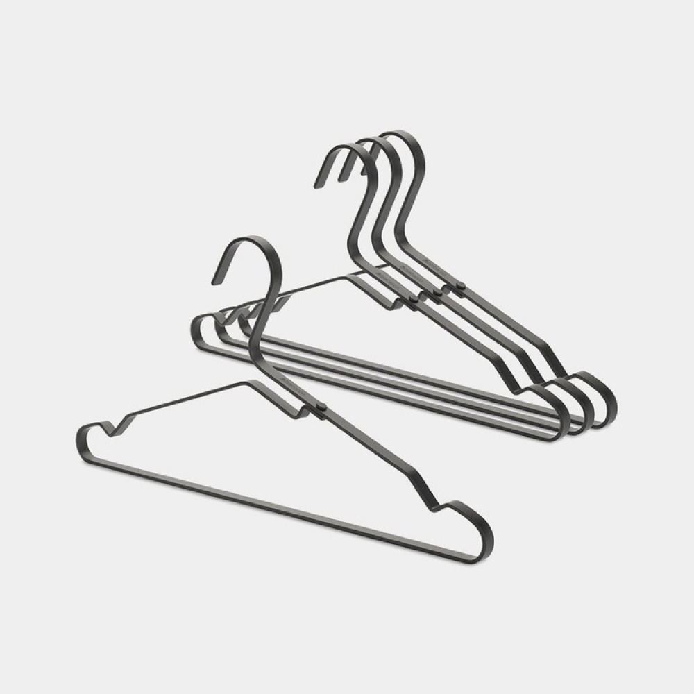 Aluminium Hangers, Set of 4, BRABANTIA NO STRETCH, 42 cm in the group Storage / Wardrobe storage / Hangers and hooks at SmartaSaker.se (40905)