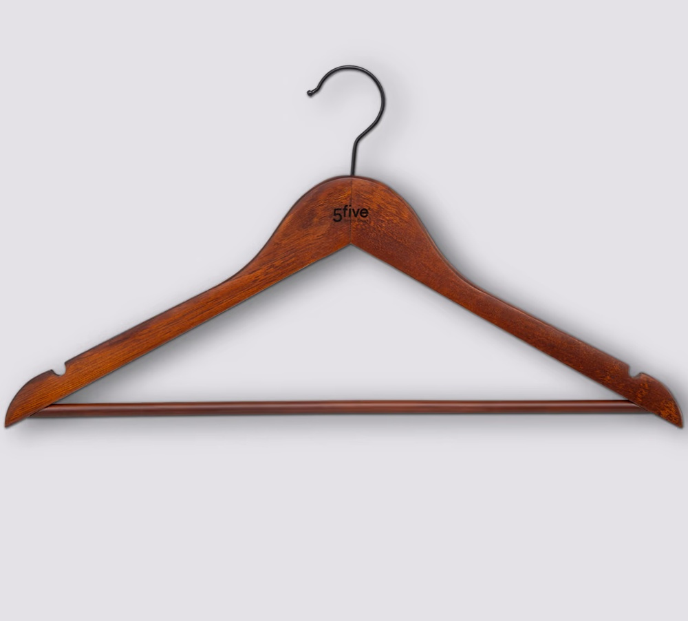 Hangers in Wood, Set of 2, THE ORGINAL, 45 cm, Brown in the group Storage / Wardrobe storage / Hangers and hooks at SmartaSaker.se (40908)