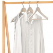 Hangers in Wood, Set of 3, LIVING, 45 cm, White wash