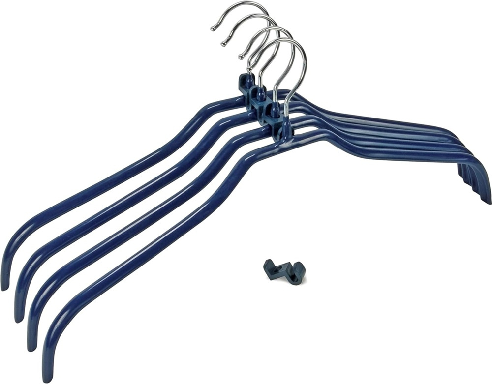 Hangers with hook, Set of 4, BLUE CASCADE, 42 cm, Blue in the group Storage / Wardrobe storage / Hangers and hooks at SmartaSaker.se (40912)