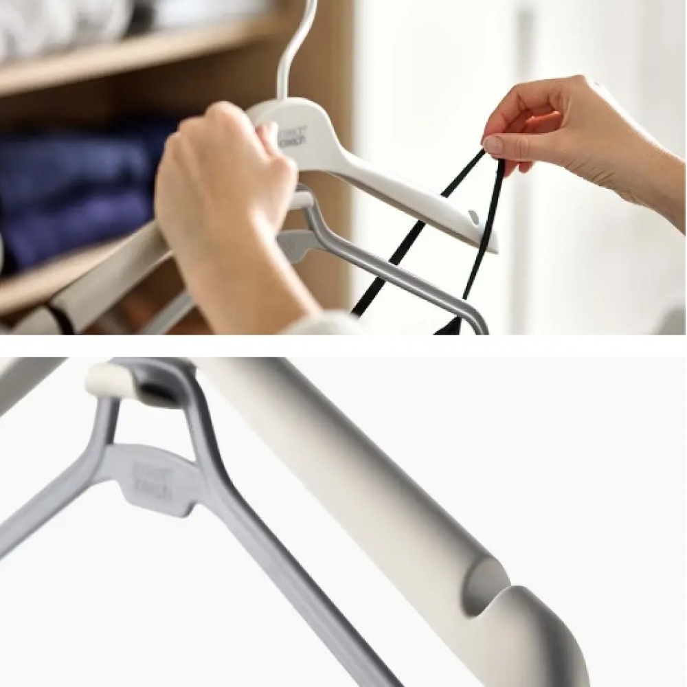 Hangers, Set of 2, ORDERLY LONG GARMENT, Joseph Joseph, 42,5 cm, Ecru in the group Storage / Wardrobe storage / Hangers and hooks at SmartaSaker.se (40913)