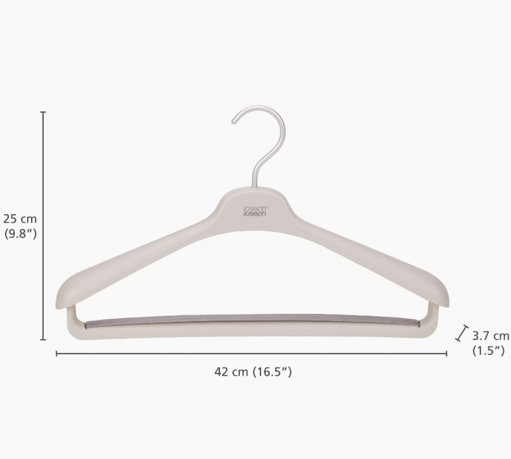 Hangers, Set of 2, ORDERLY SUIT HANGERS, Joseph Joseph, 42 cm, Ecru in the group Storage / Wardrobe storage / Hangers and hooks at SmartaSaker.se (40914)