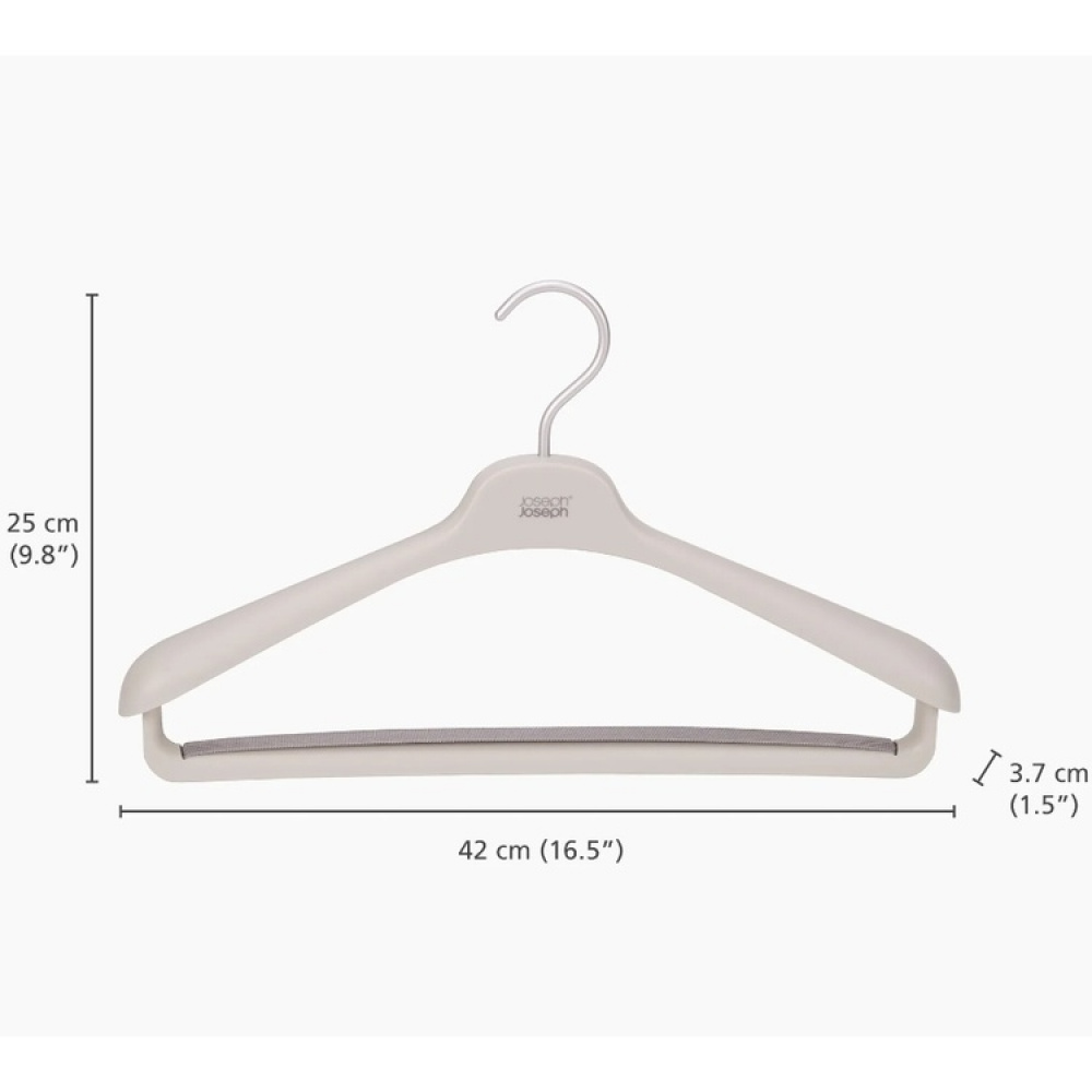 Hangers, Set of 2, ORDERLY SUIT HANGERS, Joseph Joseph, 42 cm, Ecru in the group Storage / Wardrobe storage / Hangers and hooks at SmartaSaker.se (40914)