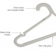 Hangers, Anti slip, Set of 5, ORDERLY ANTI-TANGLE, Joseph Joseph, 41,5 cm, Ecru Hangers, Anti slip, Set of 5, ORDERLY ANTI-TANGLE, Joseph Joseph, 41,5 cm, Ecru