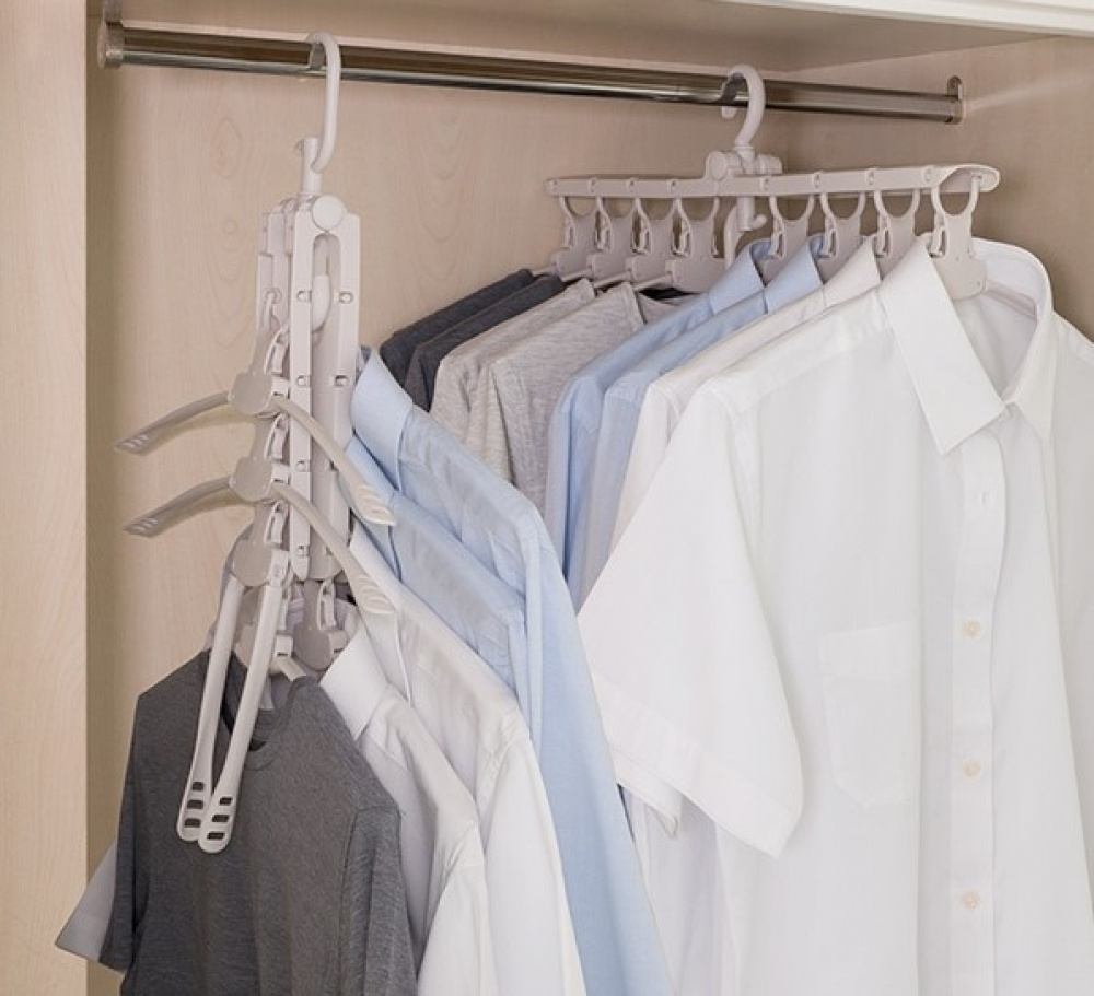 Hangers HANG IT 8-in-1 HANGER, Grey in the group Storage / Wardrobe storage / Hangers and hooks at SmartaSaker.se (40917)