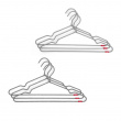 Space saving hangers, Set of 6, PERCHAS ANTI SLIP, 40 cm, Black / Grey Space saving hangers, Set of 6, PERCHAS ANTI SLIP, 40 cm, Black / Grey