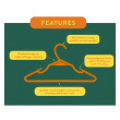 Hanger from recycled plastic, (r e ) ˣ OCEAN HANGER, 42 cm, Black Hanger from recycled plastic, (r e ) ˣ OCEAN HANGER, 42 cm, Black