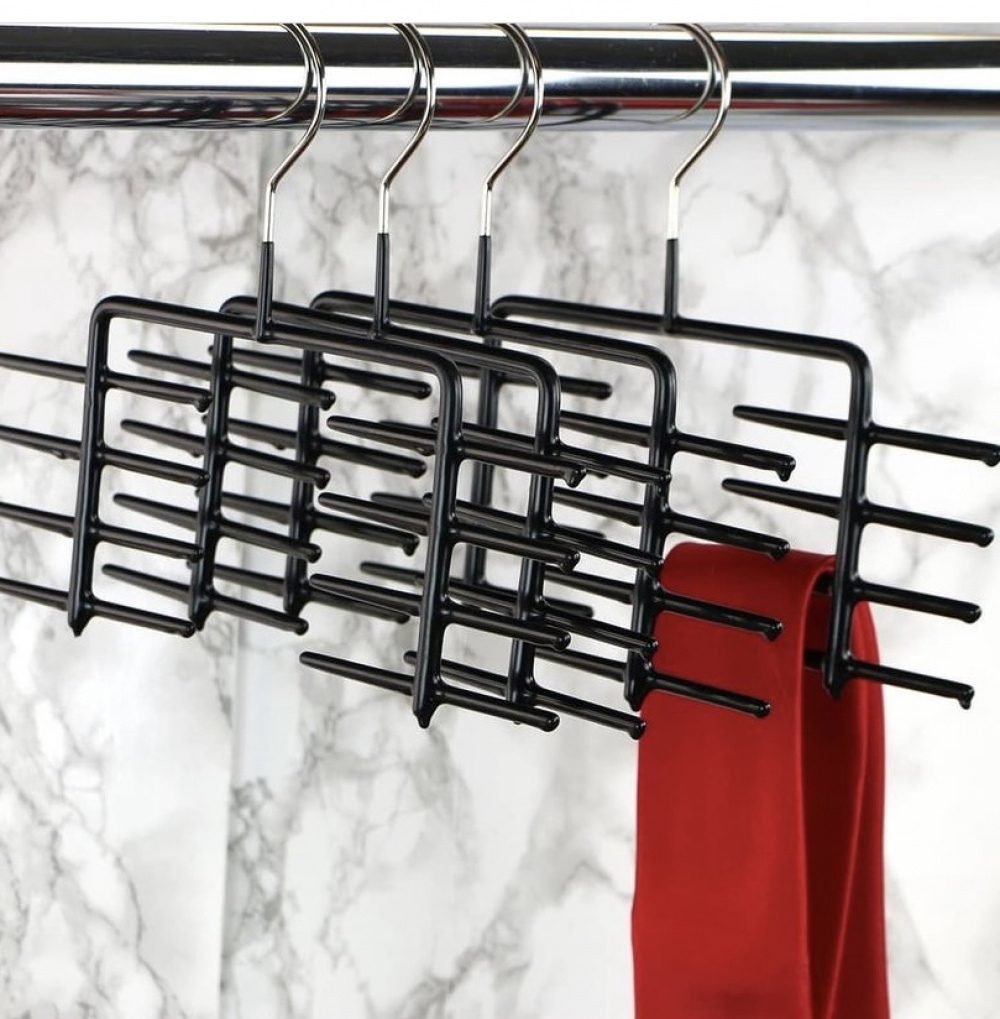 Hangers for 16 ties, MAWA KRAWATTENHALTER, 25cm, Non-Slip, Black in the group Storage / Wardrobe storage / Hangers and hooks at SmartaSaker.se (40922)