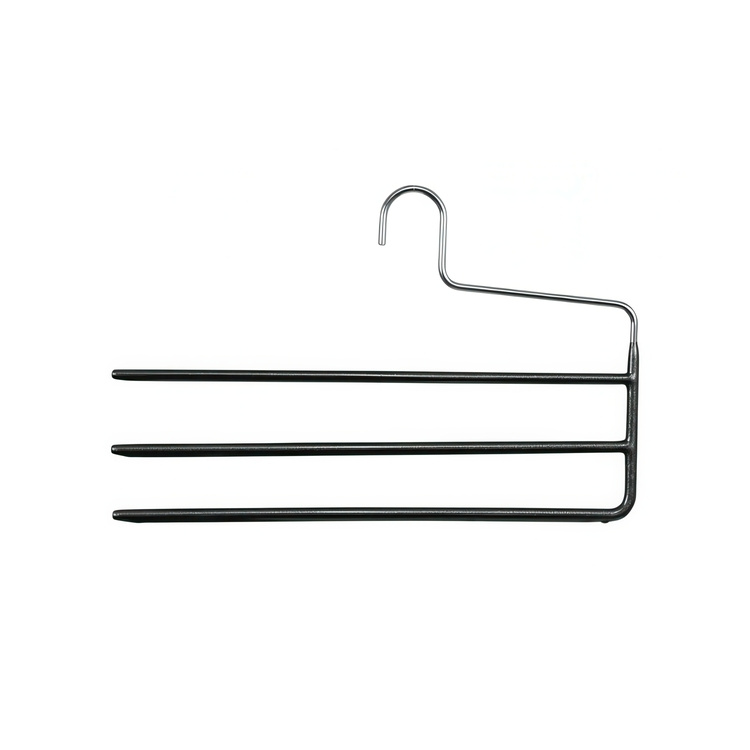Hanger for Trousers, Anti-Slip, MAWA HOSENBÜGEL 3 BARS, 35 cm, Black / Silver in the group Storage at SmartaSaker.se (40923)