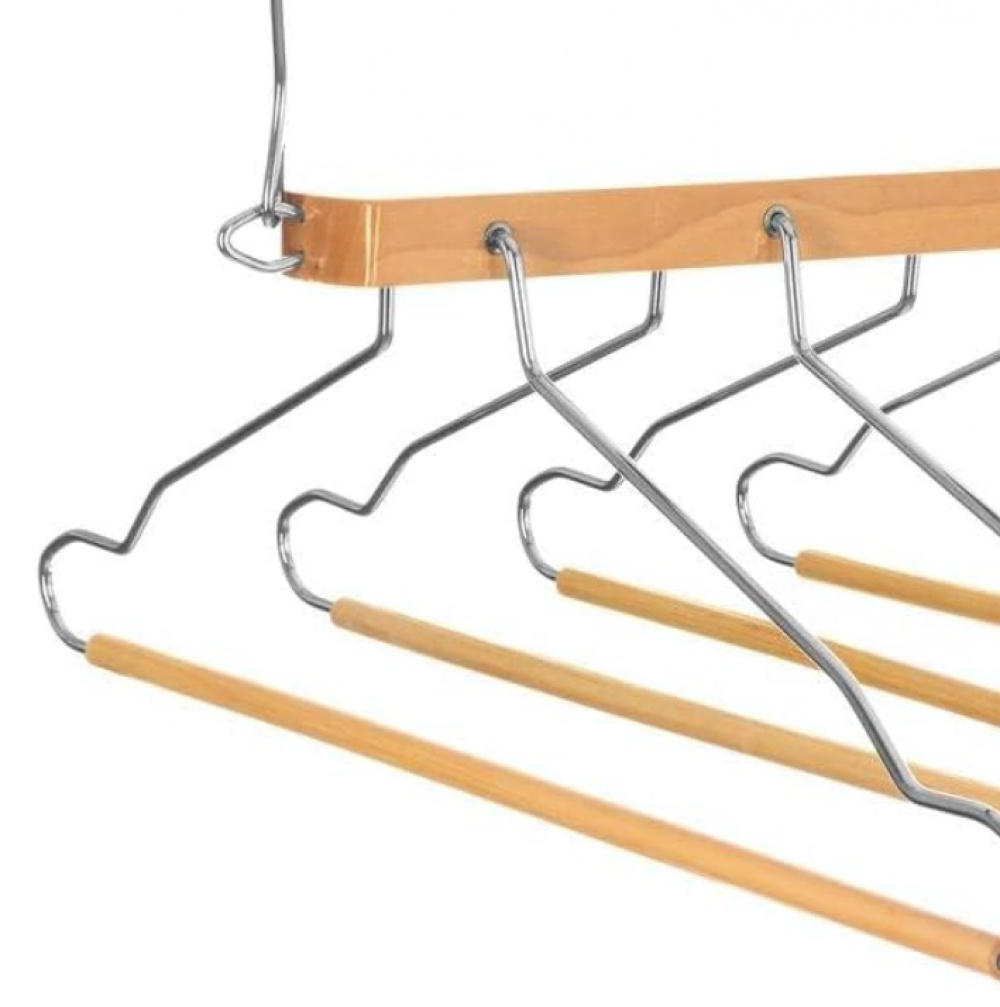 Hanger for 4 pants / shirts, CASCADE WOOD HANGER, Nature in the group Storage / Wardrobe storage / Hangers and hooks at SmartaSaker.se (40924)