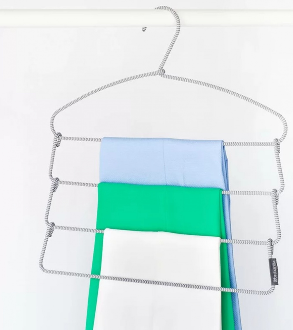 Hanger for pants, 4 Tier, SPACE-SAVER, 41,5 x H 42,5 cm, Black / White in the group Storage / Wardrobe storage / Hangers and hooks at SmartaSaker.se (40926)