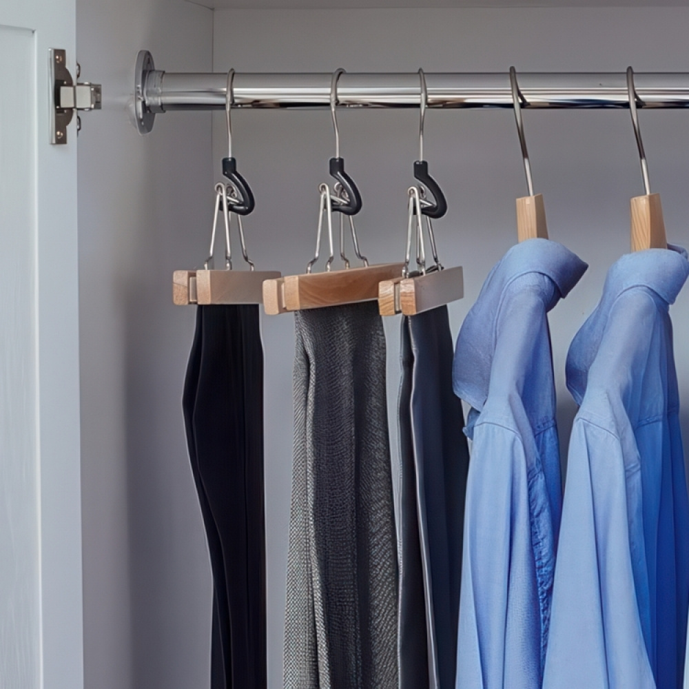 Clamping Hangers, wood, MAWA KLEMMBÜGEL, Natur in the group Storage / Wardrobe storage / Hangers and hooks at SmartaSaker.se (40930)