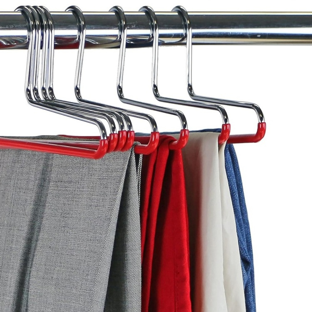 Hanger for Trousers, Anti-Slip, MAWA HOSENBÜGEL, 35 cm, Red / Silver in the group Storage / Wardrobe storage / Hangers and hooks at SmartaSaker.se (40934)