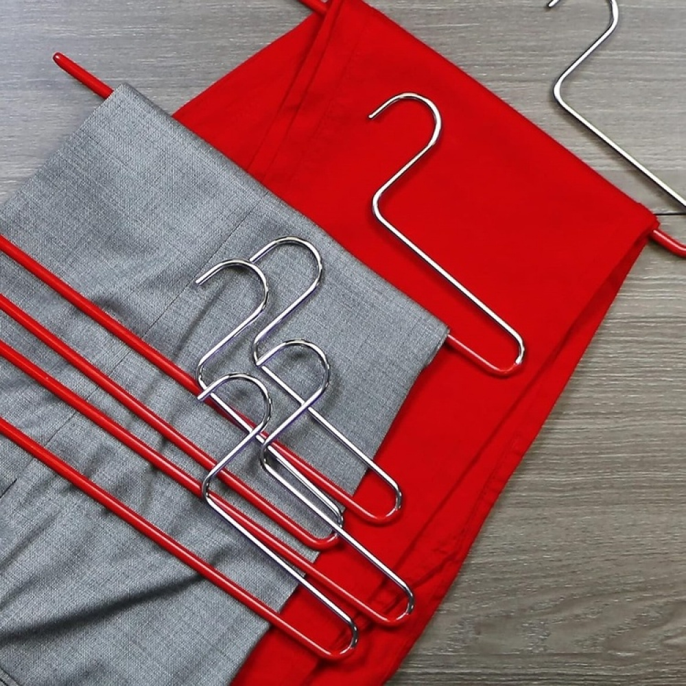 Hanger for Trousers, Anti-Slip, MAWA HOSENBÜGEL, 35 cm, Red / Silver in the group Storage / Wardrobe storage / Hangers and hooks at SmartaSaker.se (40934)