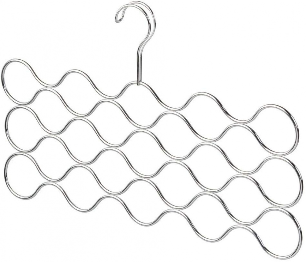 Hanger for scarves, WAVE 23 LOOP, 42 x H 26 cm, Chrome in the group Storage / Wardrobe storage / Hangers and hooks at SmartaSaker.se (40948)