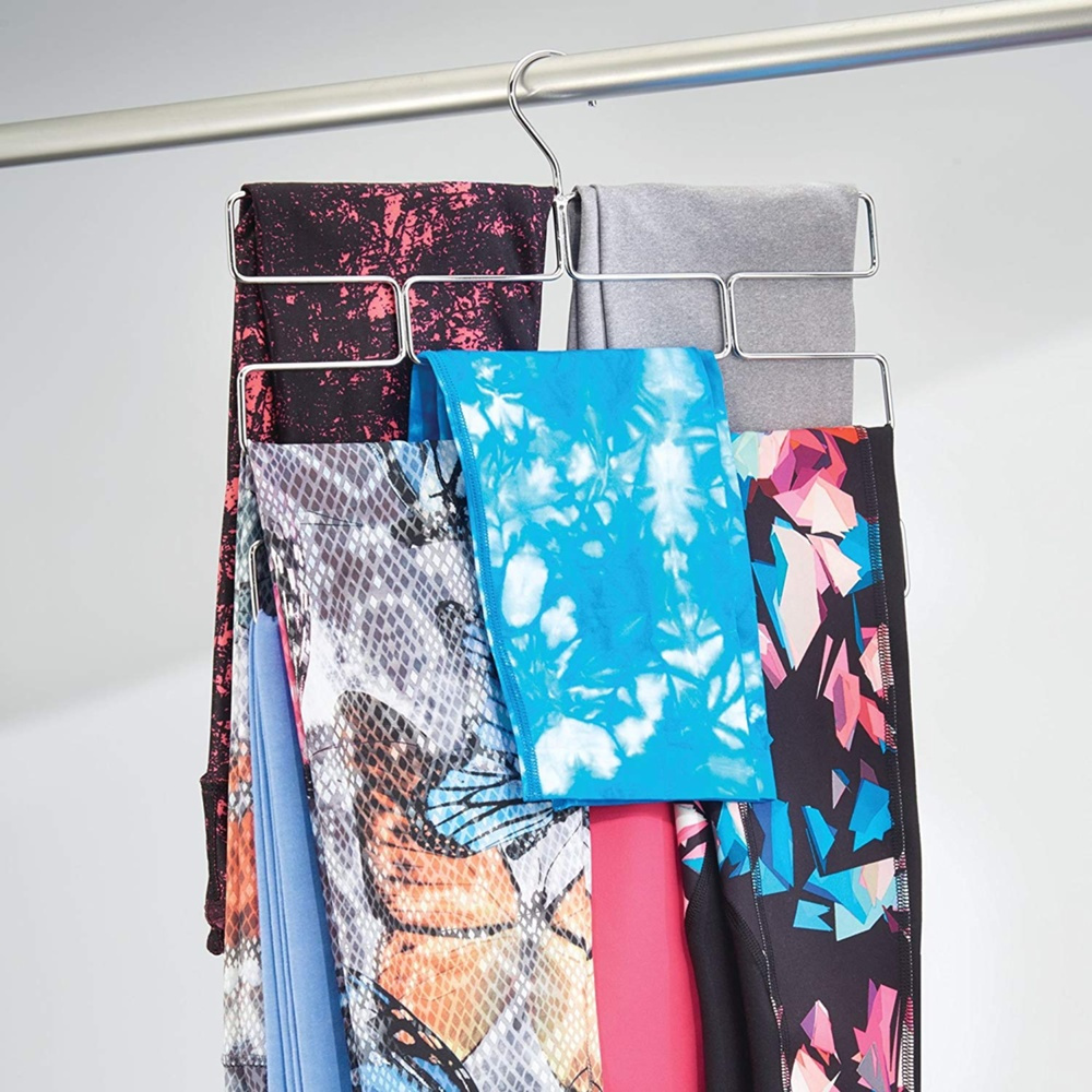 Hanger for shawls, scarves and leggings, 8 compartments, LEGGING ORGANIZER, Silver in the group Storage / Wardrobe storage / Hangers and hooks at SmartaSaker.se (40951)