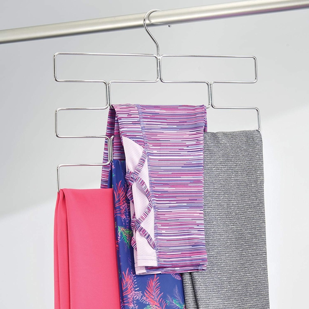 Hanger for shawls, scarves and leggings, 8 compartments, LEGGING ORGANIZER, Silver in the group Storage / Wardrobe storage / Hangers and hooks at SmartaSaker.se (40951)