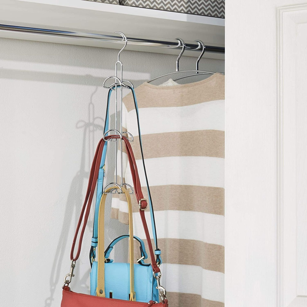 Hanger for bags, CLASSICO HANDBAG HOLDER, 10 x H 40 cm cm, Silver in the group Storage / Wardrobe storage / Bag storage at SmartaSaker.se (40957)